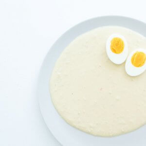 Low carb, low fat: Eier in fettarmer Senfsoße, ohne Mehlschwitze und sehr senfig